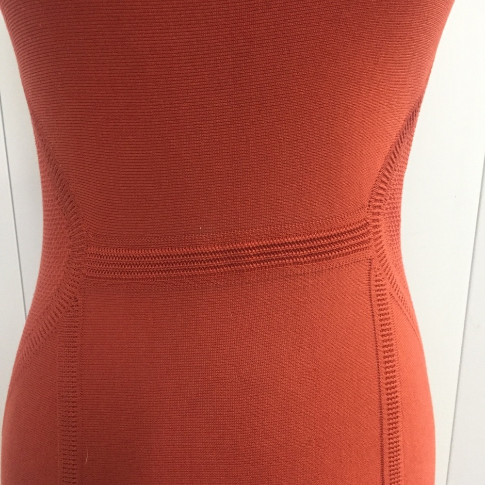 Peruvian Connection Rust/Orange Knit Midi Dress - image 4